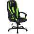 Кресло игровое "Бюрократ Zombie 9", ткань, экокожа, пластик, черный, салатовый