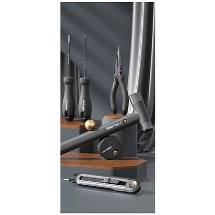 Набор ручного инструмента Deli HS EHT0006, 6 предметов, Soft Touch, черный - 4