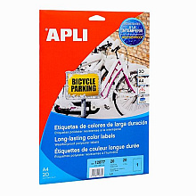 Погодоустойчивые желтые этикетки из полиэстера "Apli"