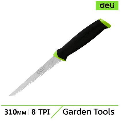 Пила-нож садовая Deli GS EDL580651, 170 мм, 8TPI, черный, зеленый - 2
