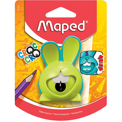 Точилка Maped "Croc Croc Innovation", 1 отверстие, ассорти, блистер - 2