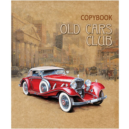 Тетрадь "Old cars club", А5, 48 листов, клетка, ассорти - 4