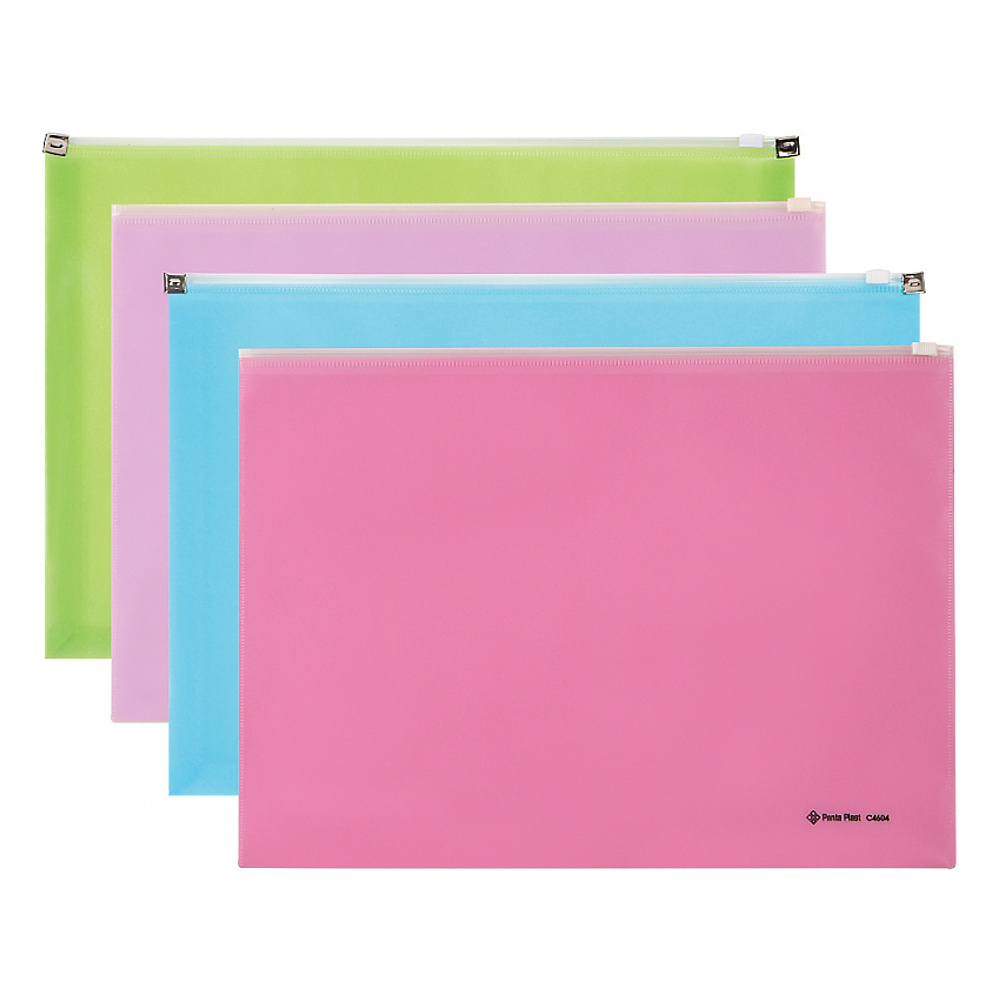 Папка-конверт на молнии Panta Plast "C4604", А4, лиловый - 2