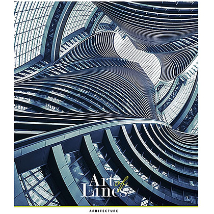 Тетрадь "Art of lines", А5, 48 листов, клетка, ассорти