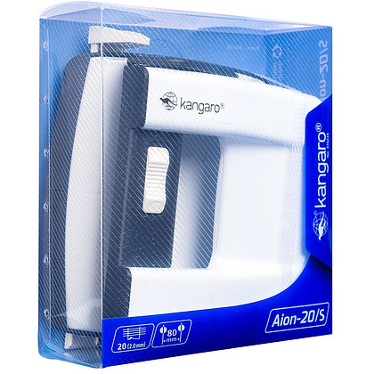 Дырокол Kangaro "Aion-20/S", 20 листов, белый металлик - 3
