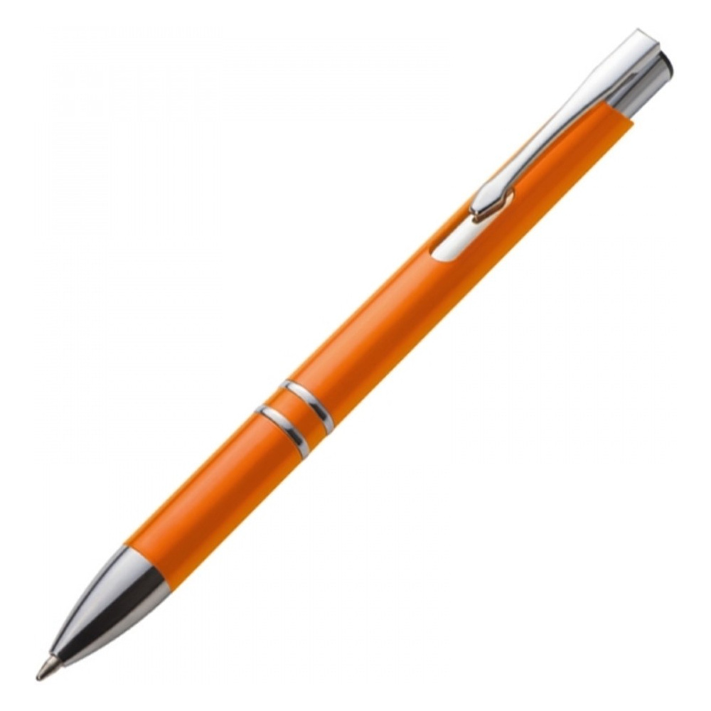 Ручка шариковая автоматическая "Baltimore", 0.7 мм, оранжевый, серебристый, стерж. синий