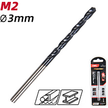 Сверло по металлу Deli RS EDH-MHZ030-E4, 3.0 мм, DIN 338, HSS-TiN