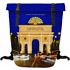 Рюкзак "L'arc de Mogilev", ролл-мини, текстиль, разноцветный