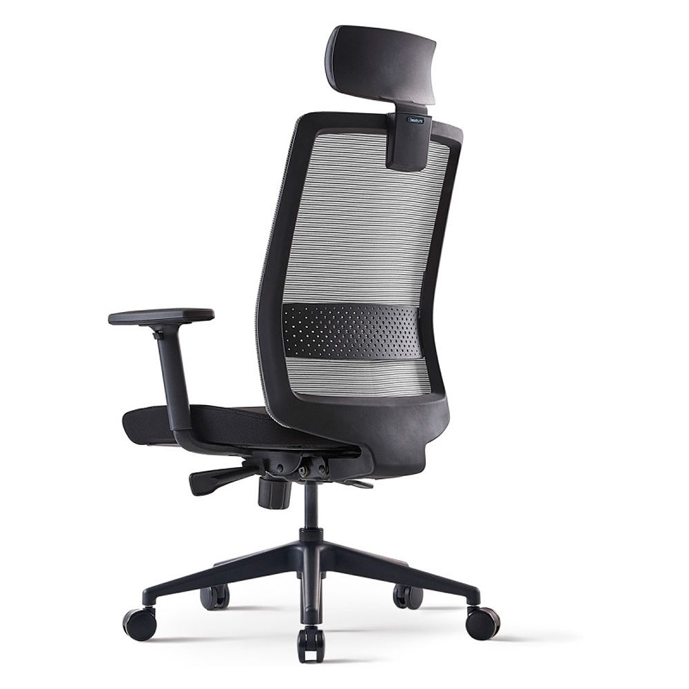 Кресло для руководителя BESTUHL "S30", сетка, ткань, пластик, черный - 3