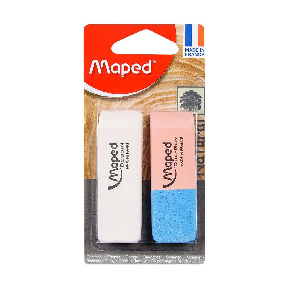 Ластик Maped "Dessin", 2 шт, ассорти, блистер