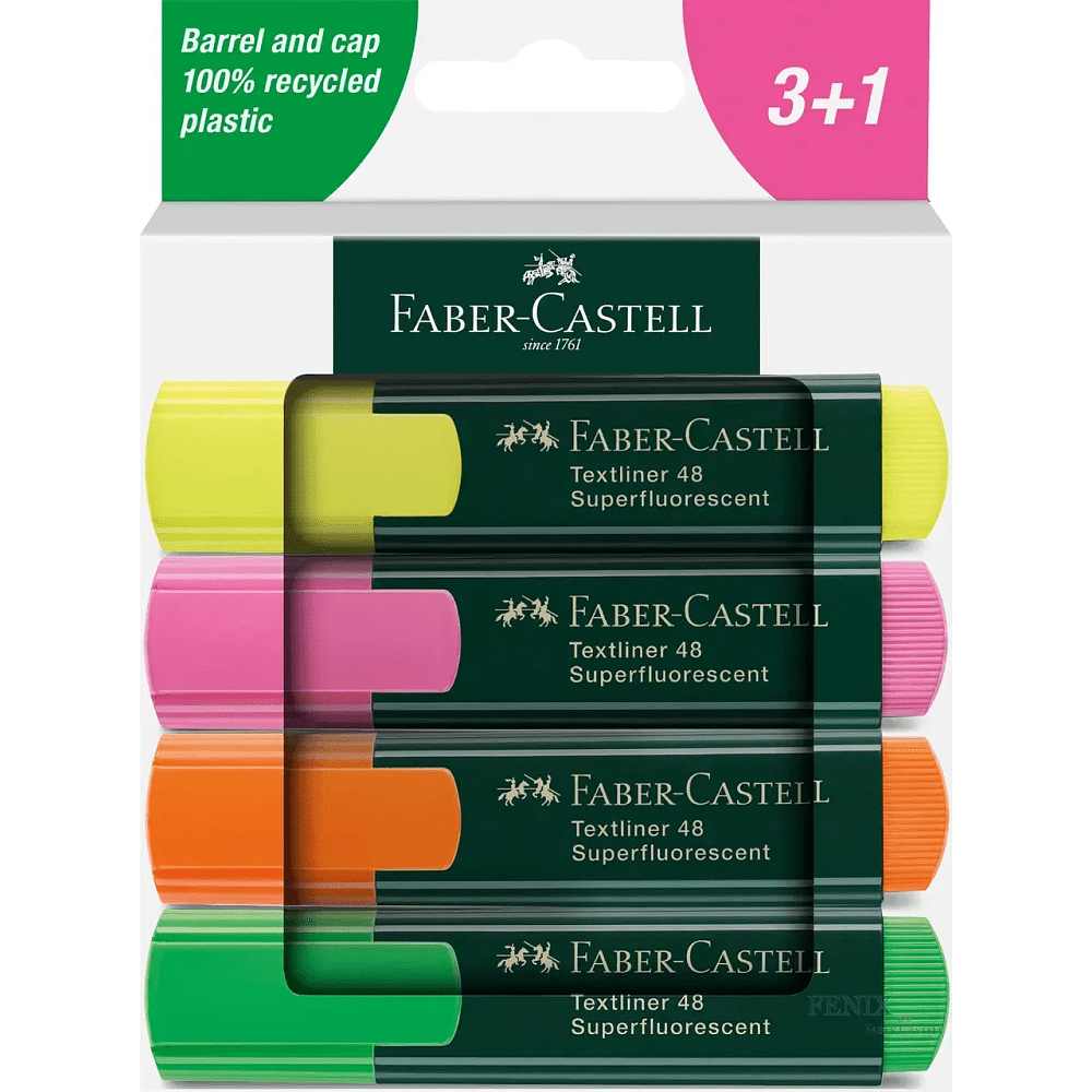 Набор маркеров текстовых "Textliner 254844", 4 шт, ассорти