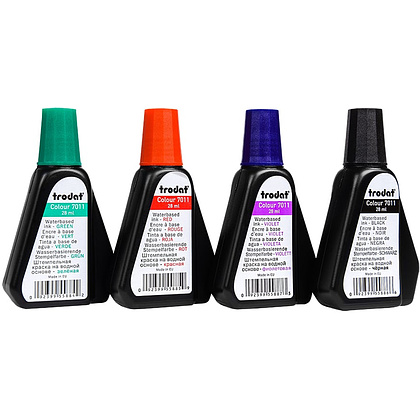 Штемпельная краска "Trodat 7011", 28 мл, красный - 2