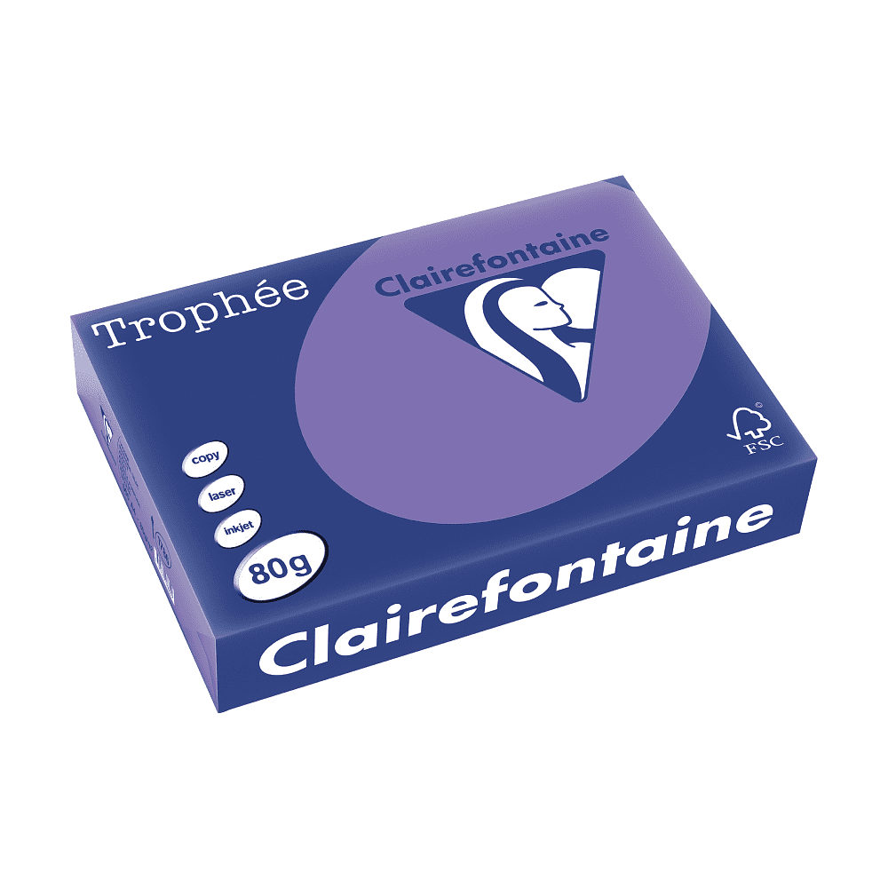 Бумага цветная "Trophée", А4, 500 листов, 80 г/м2, фиолетовый, -50%