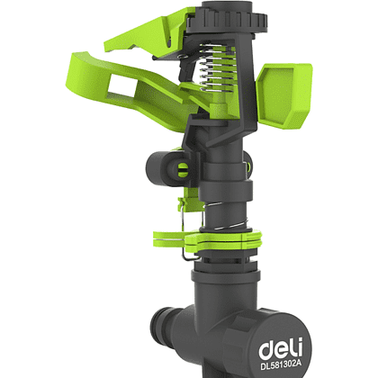 Распылитель "Deli" 3/4 EDL581302A", импульсный, на пластиковой пике, черный, зеленый - 3