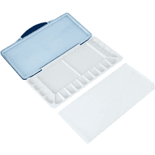 Палитра пластиковая "Белые ночи", прямоугольная, 18 ячеек, с крышкой