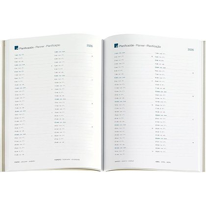 Ежедневник датированный "Colour Block" 2026, A5, линейка, синий, зеленый - 4