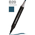 Маркер перманентный двусторонний "Sketchmarker Brush", B20 глубоководный