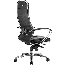Кресло для руководителя METTA "Samurai SL-1.04", экокожа, металл, черный
