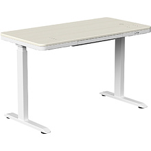 Стол с электроприводом двухмоторный AOKE HOME WOOD, цвет белый/береза 