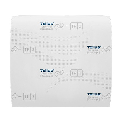 Бумага туалетная  Tellus Стандарт, TР3, листовая, 250 листов, 1 слой - 2