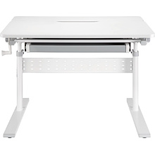 Комплект Ergosmart ученический Smart 80: стол E602 GREY, полка к столу E611 WHITE, накладка Е511