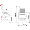 Кресло для руководителя "Бюрократ KB-6SL", сетчатая ткань, хром, серый - 4