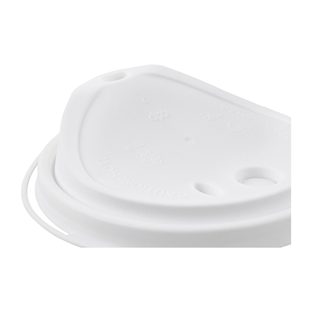 Крышка пластиковая для стаканов d=90 мм, для горячих напитков, 50 шт/упак, флип-топ, белый - 3