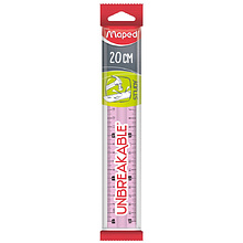 Линейка Maped "Unbreakable", 20 см, ассорти