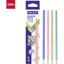 Карандаш простой "iSelect", HB, ассорти