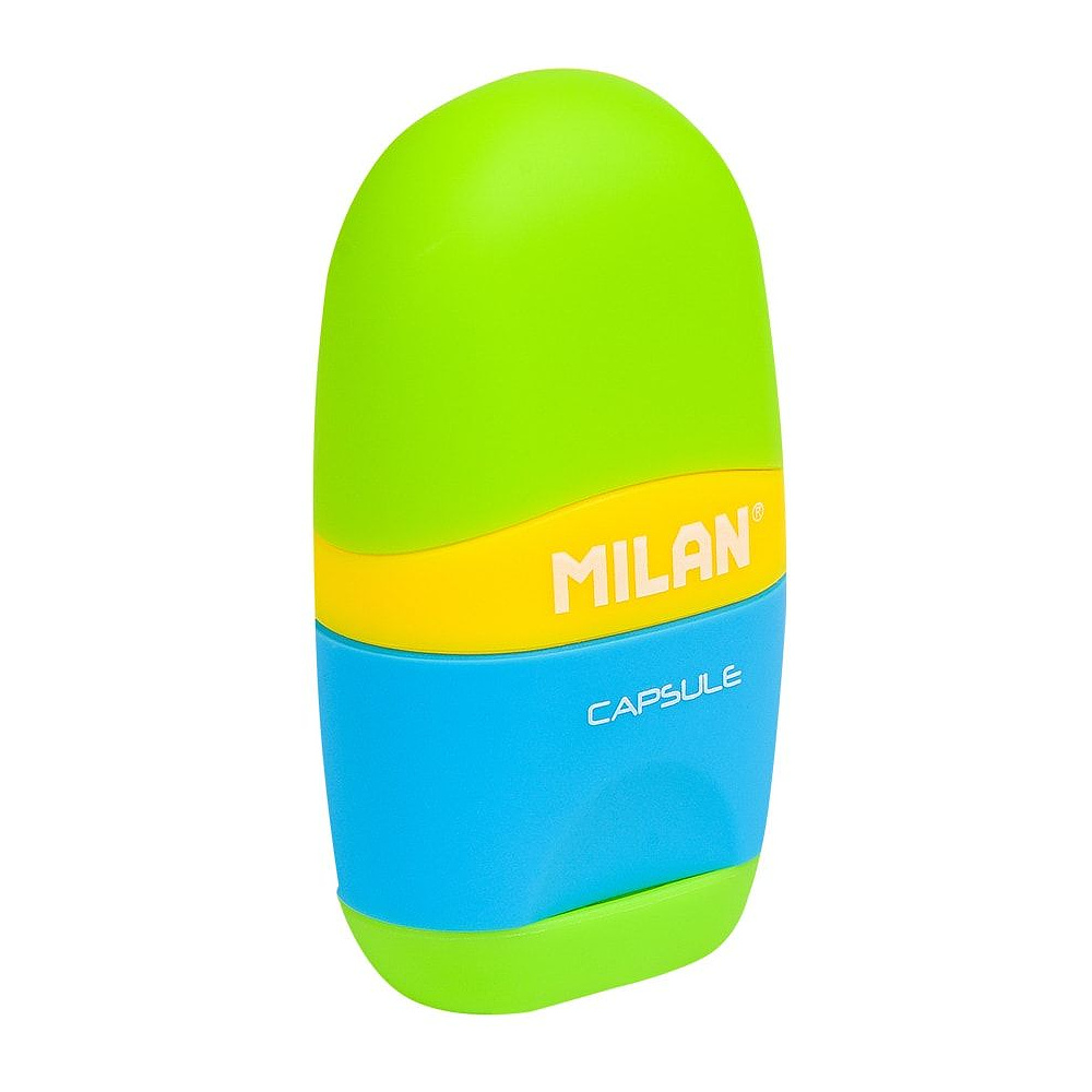 Ластик-точилка Milan "Capsule Mix", 1 отверстие, с контейнером - 4