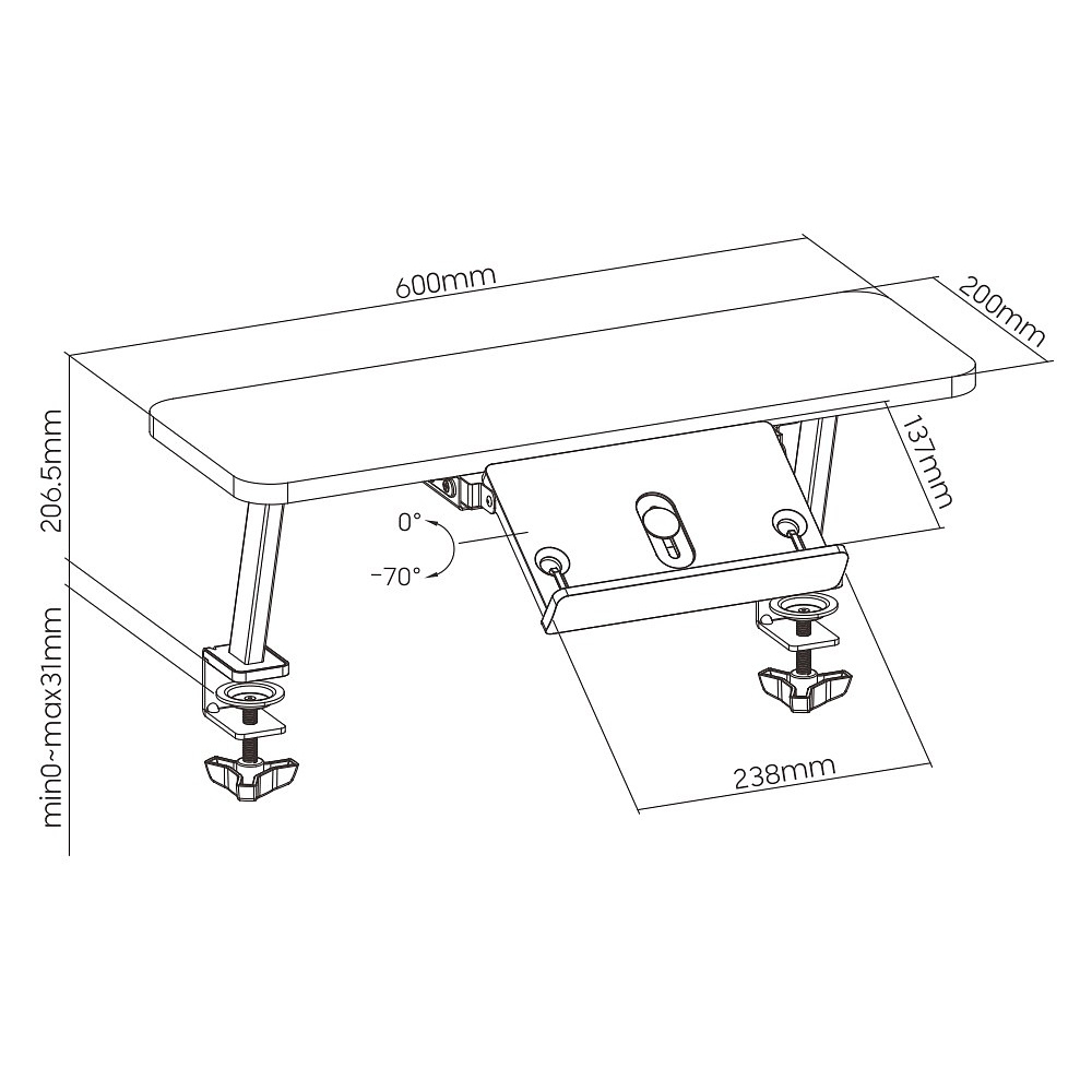 Комплект Ergosmart ученический Smart 80: стол E602 GREY, полка к столу E611 WHITE, накладка Е511 - 12
