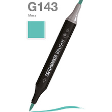 Маркер перманентный двусторонний "Sketchmarker Brush", G143 мята