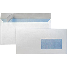 Конверты самоклеящиеся "Куверт" с отрывной лентой, dl, 1000 шт, белый