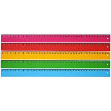 Линейка "Юни", 40 см, ассорти