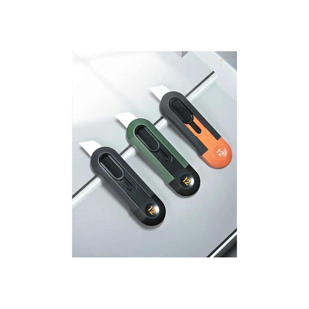 Нож строительный Deli HS HT4007C, 80x25 мм, Soft Touch, оранжевый - 7