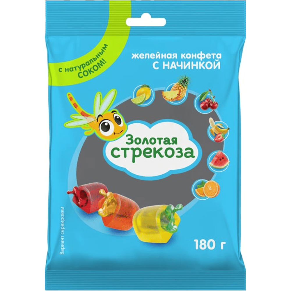 Конфеты "Золотая стрекоза", 180 гр, ассорти вкусов