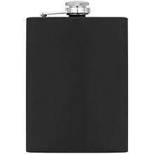 Фляжка "Remarque", металл, 240 мл, черный, серебристый