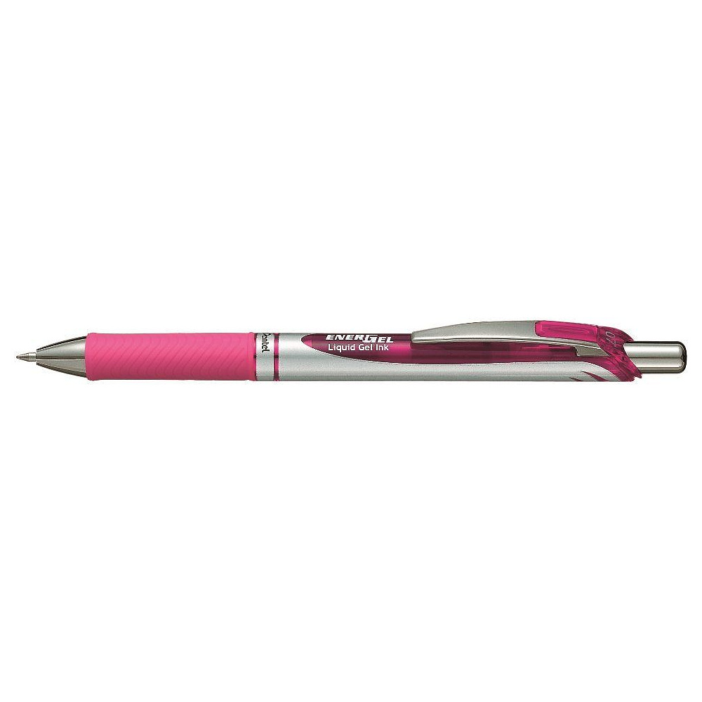 Ручка-роллер "Energel BL77", 0.7 мм, серебристый, розовый, стерж. розовый - 2
