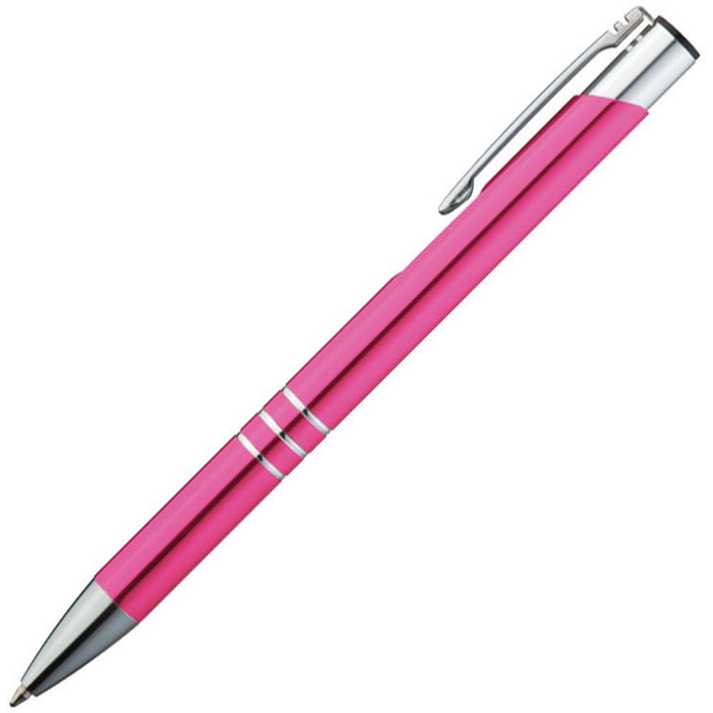 Ручка шариковая автоматическая "Ascot", 0.7 мм, розовый, серебристый стерж. синий