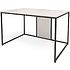Стол письменный "DT-1", 1200х800х740 мм, черный, белый крафт