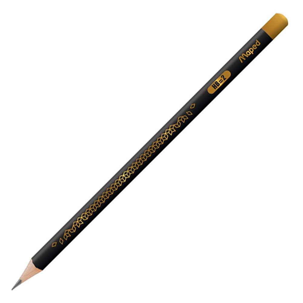 Карандаш простой Maped "Black Peps Deco", HB, без ластика, ассорти