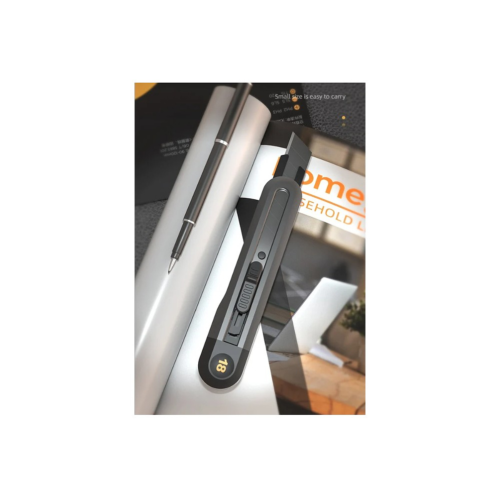 Набор ножей строительных Deli HS EHT4003, 3 шт (ножи 9мм/18мм/трапеция), Soft Touch, черный - 23