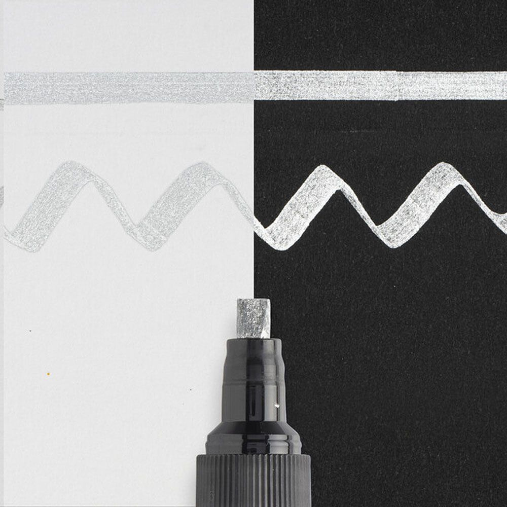 Маркер для каллиграфии "Pen-Touch Calligrapher", 5.0 мм, серебряный - 2
