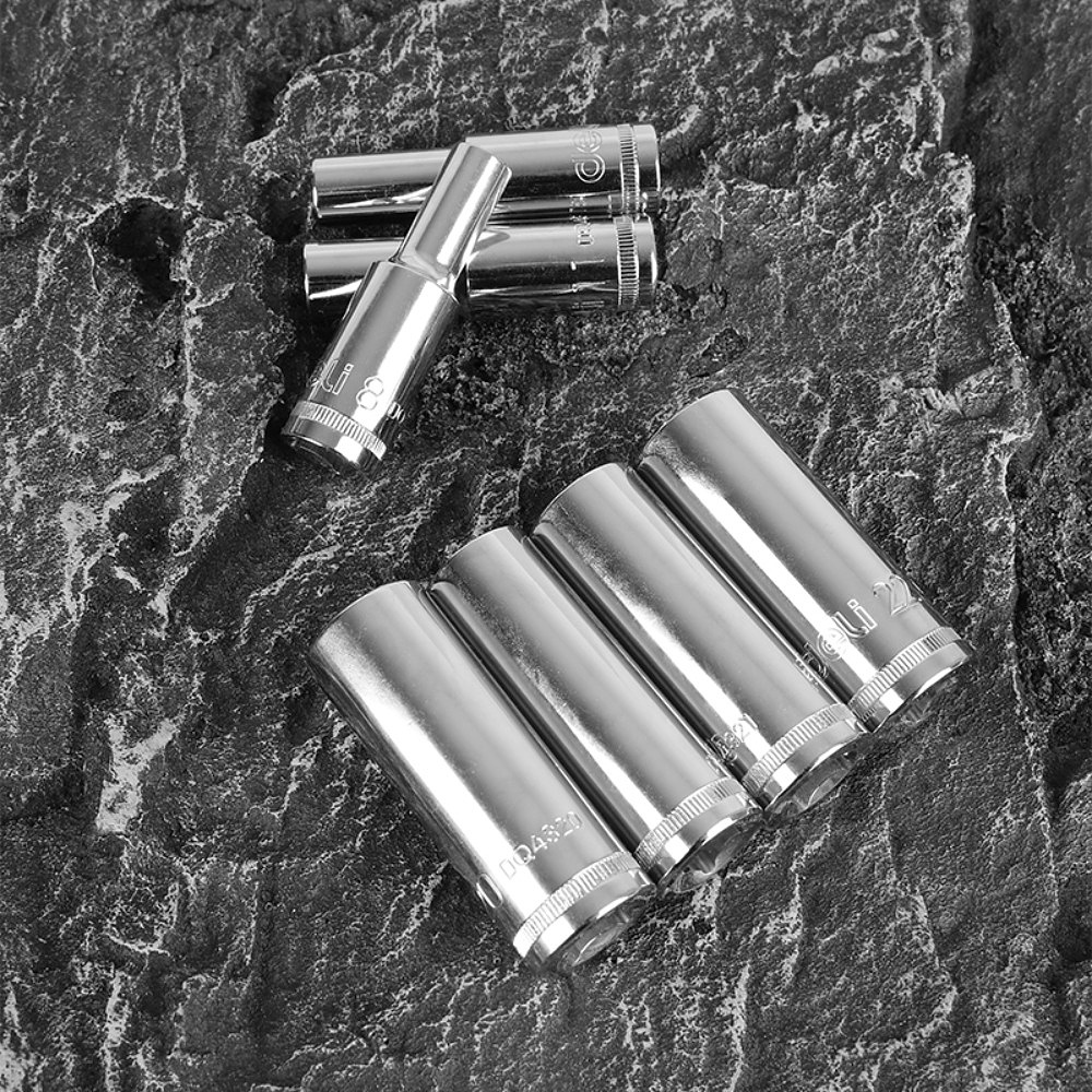 Головка торцевая шестигранная Deli YS EDQ4321 1/2", 21 мм, глубокая, серебристый - 2