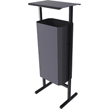 Урна уличная для мусора СТАНДАРТ, 50 л, металл, серый