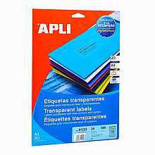 Влагоустойчивые прозрачные этикетки из полиэстера "Apli"
