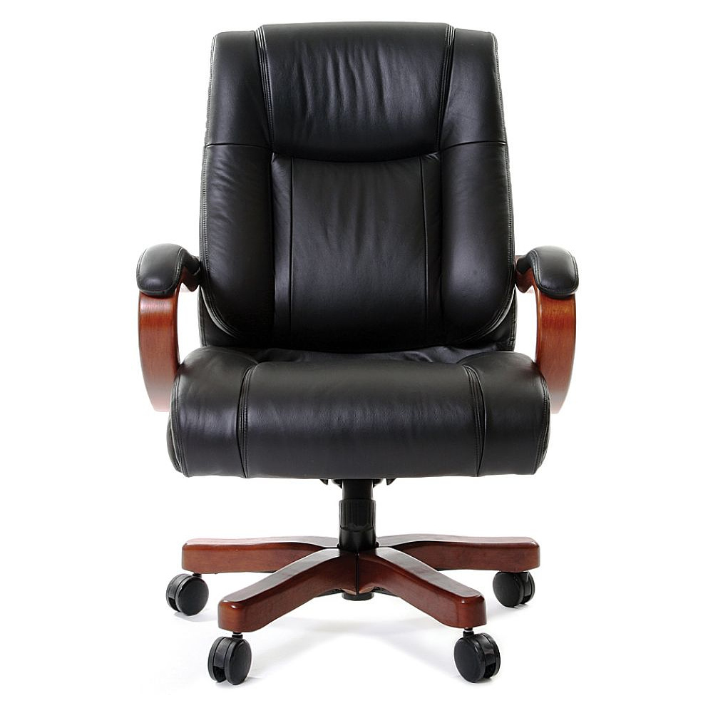 Кресло для руководителя "Chairman 403", кожа, металл, дерево, черный - 2