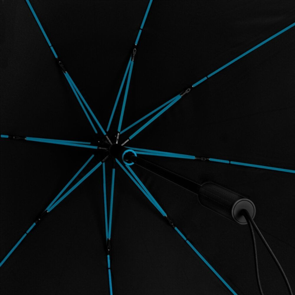 Зонт-трость "ST-12-BLUE", черный, голубой - 3