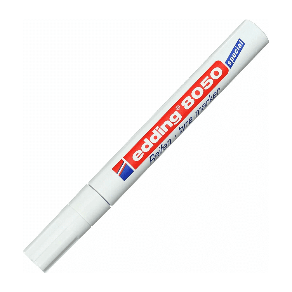 Маркер перманентный для резиновых поверхностей Edding "8050", белый
