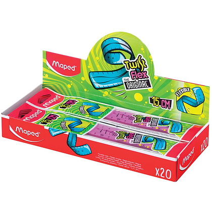 Линейка Maped "Twist n Flex", 15 см, ассорти - 6